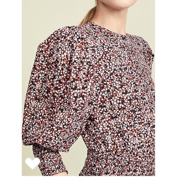 TABBY Floral Smocked Puffed Long Sleeve Dress - Picture 6 of 14